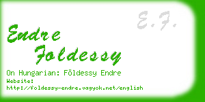 endre foldessy business card