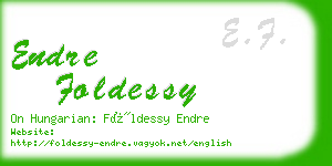 endre foldessy business card